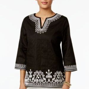 Alfred Dunner Petite Embroidered Tunic